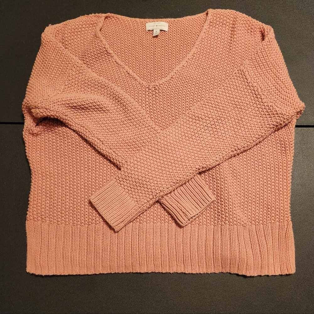 Lucky Brand women's pink knit sweater. Size medium
